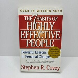 Stephen Covey The 7 Habits of Highly Effective People Book OS White Self-Help
